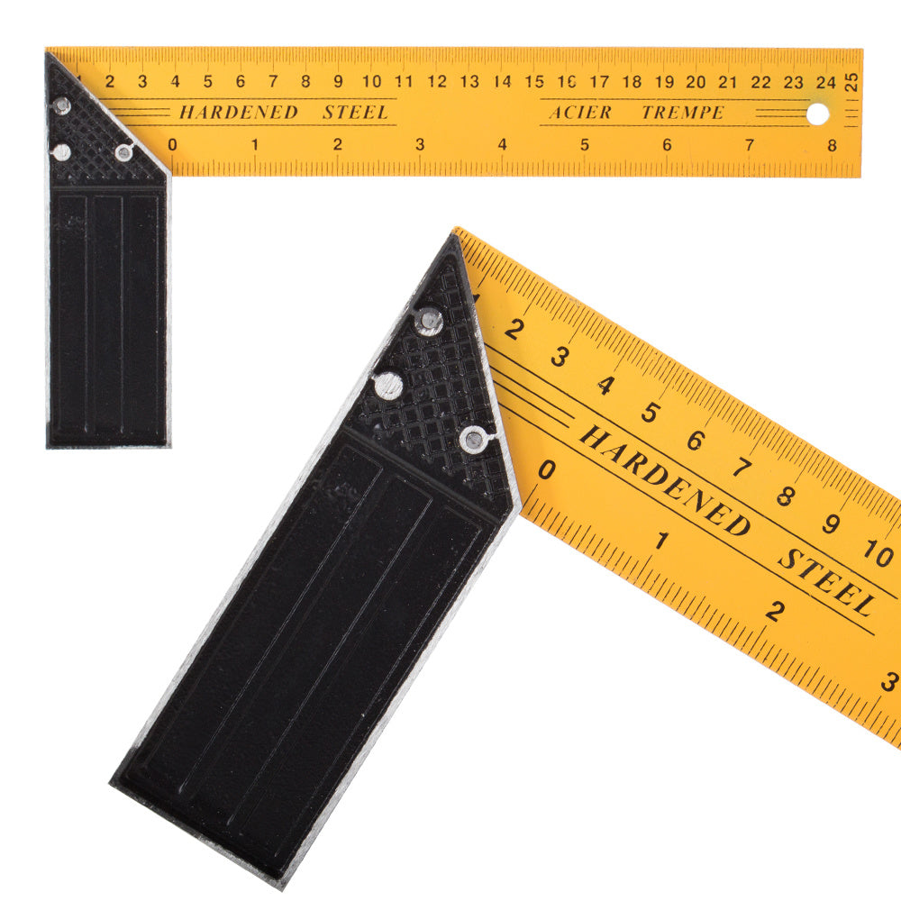 Tischlerwinkel aus Baustahl mit Skala