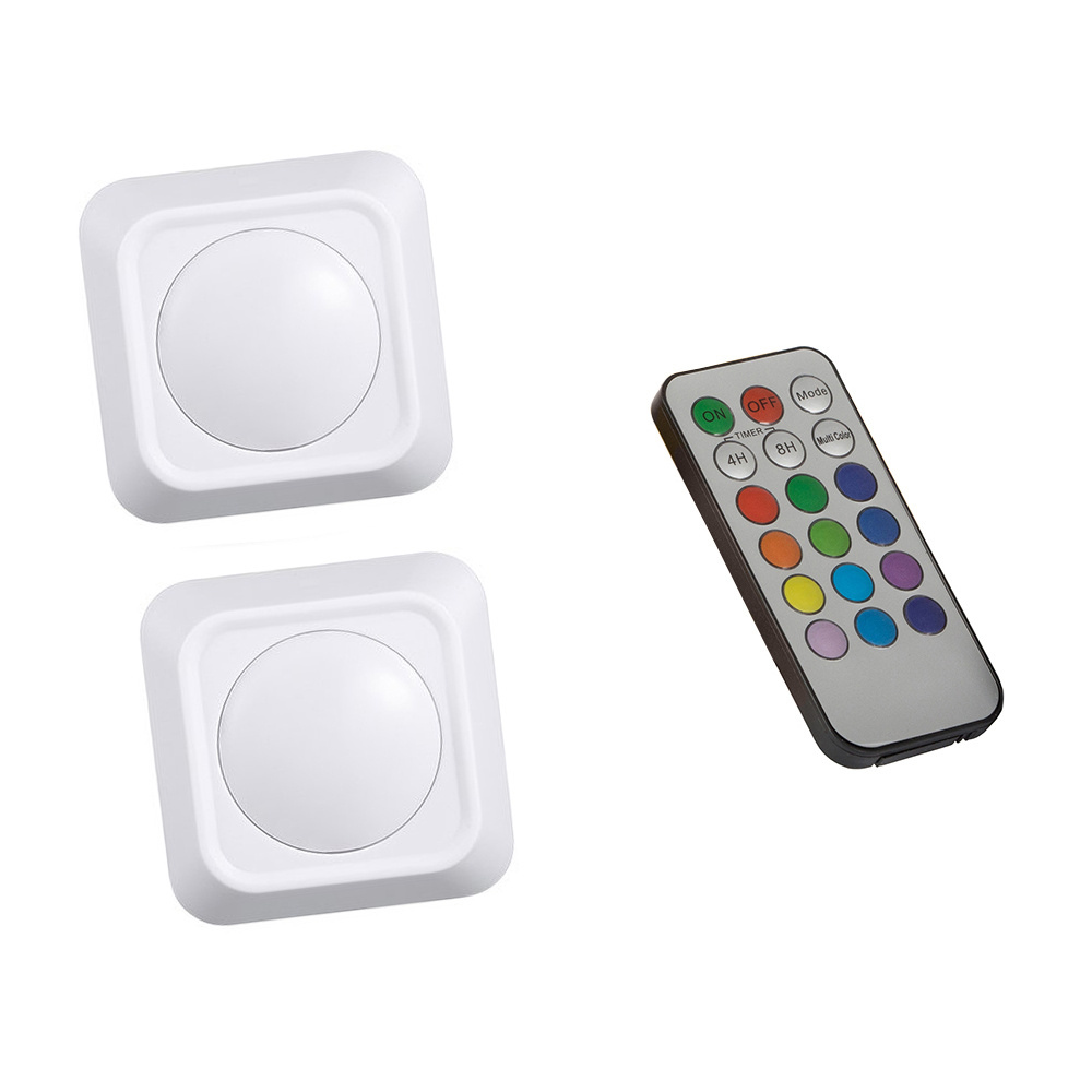 2er Set RGB-LED-Nachtlicht inkl. Fernbedienung