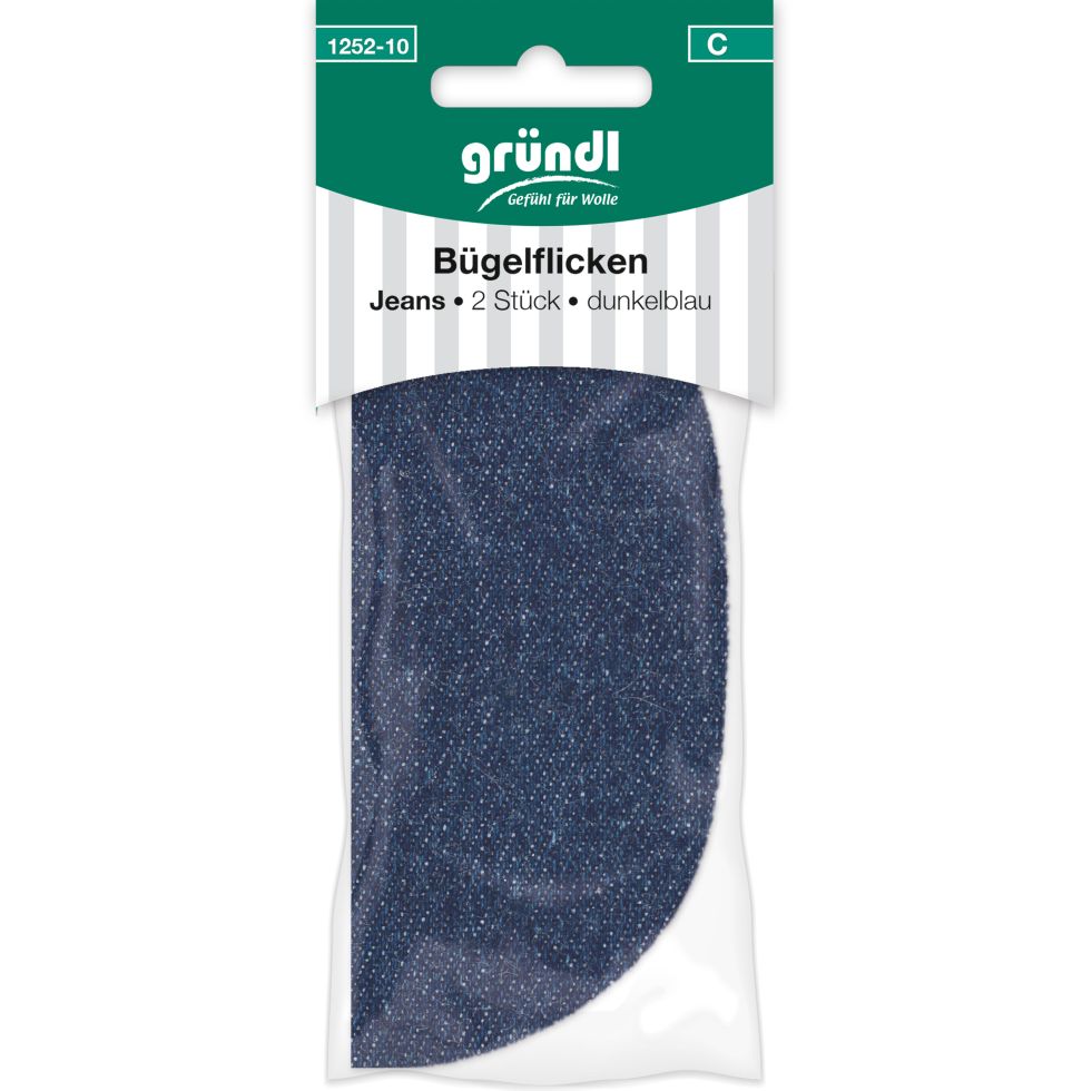 Gründl Bügelflicken Jeans dunkelblau