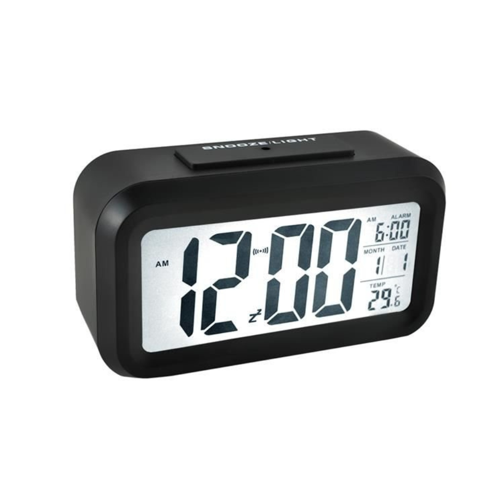 Wecker - schwarze LED-Digitaluhr 13,6x7,7cm