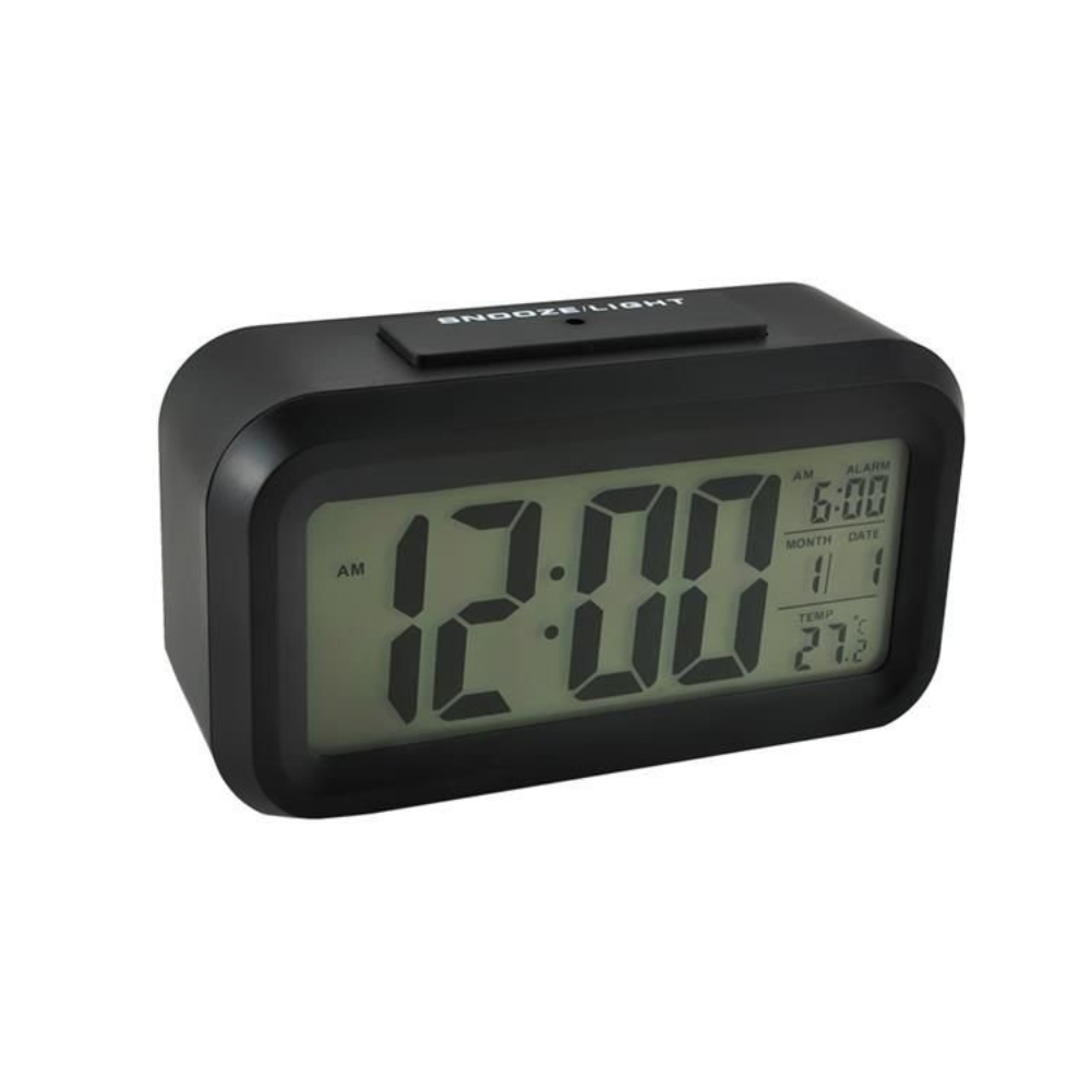 Wecker - schwarze LED-Digitaluhr 13,6x7,7cm