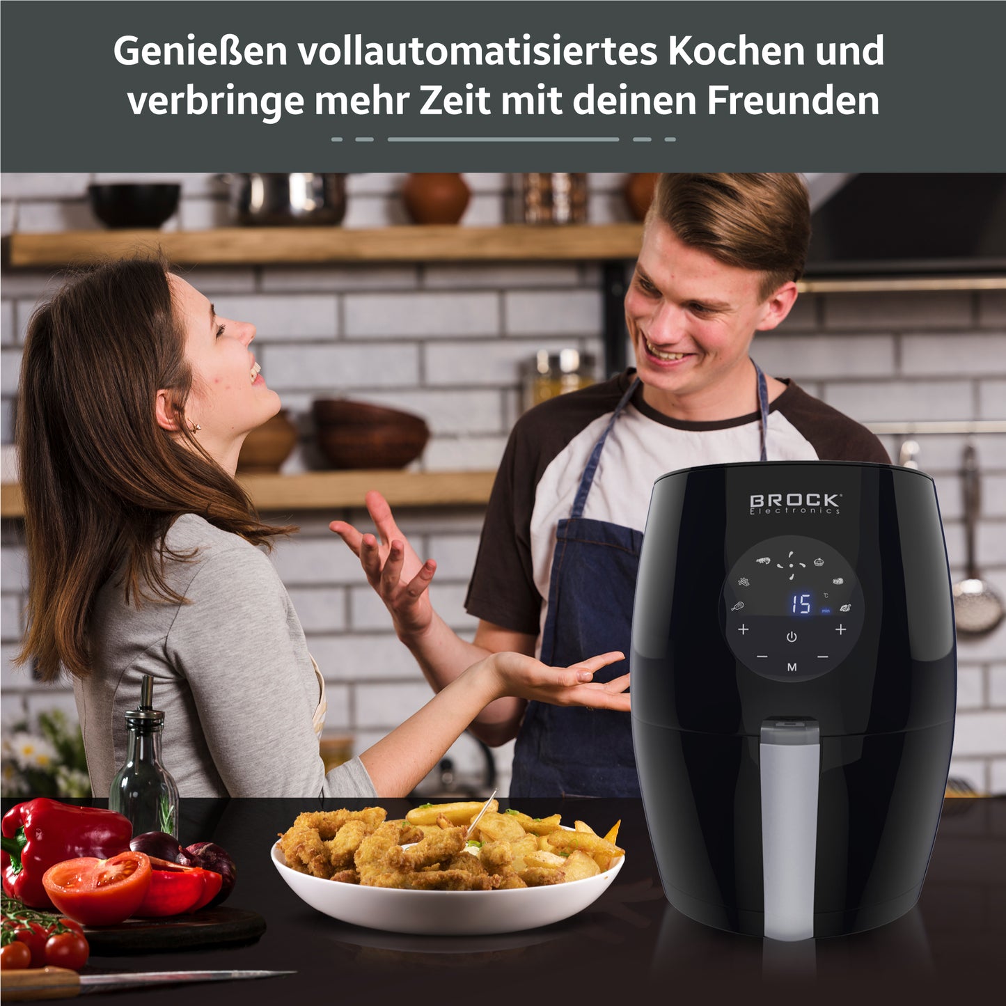AFD 3502 BK Digitale Heißluftfritteuse 3,5L