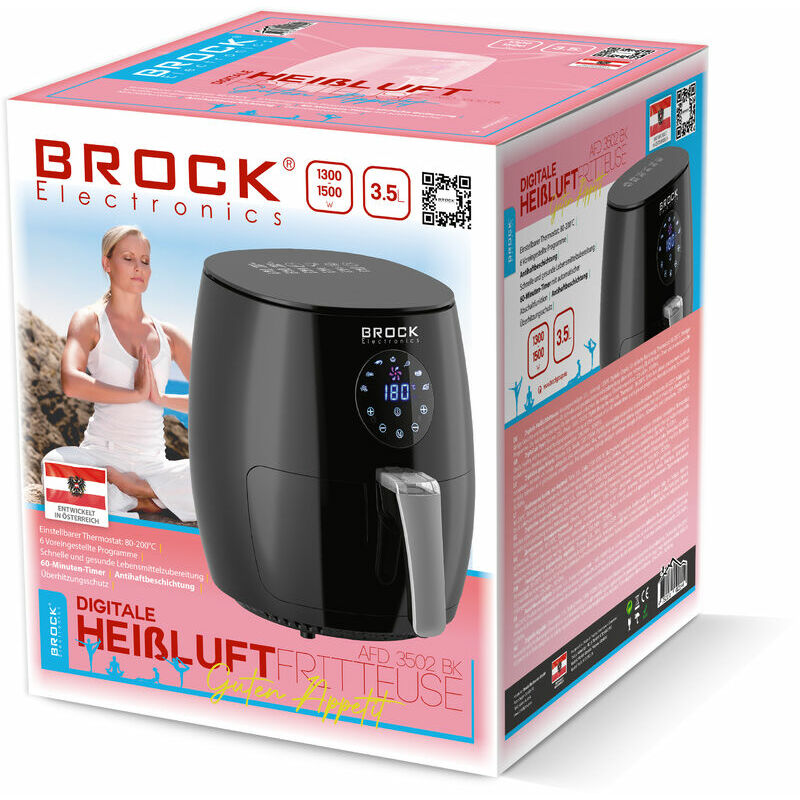 AFD 3502 BK Digitale Heißluftfritteuse 3,5L
