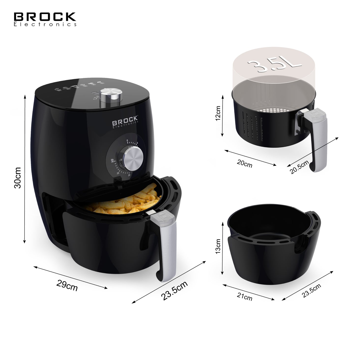 AFM 3501 BK Heißluftfritteuse 3,5L