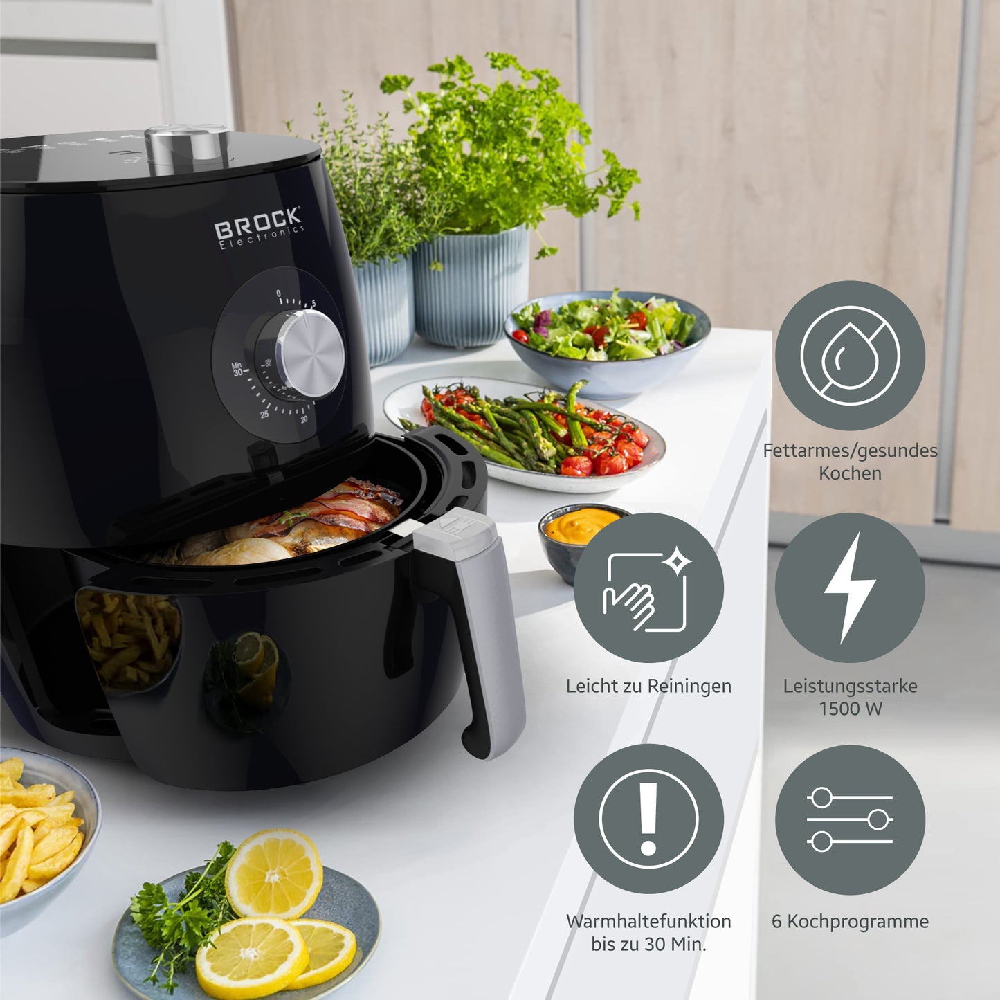 AFM 3501 BK Heißluftfritteuse 3,5L