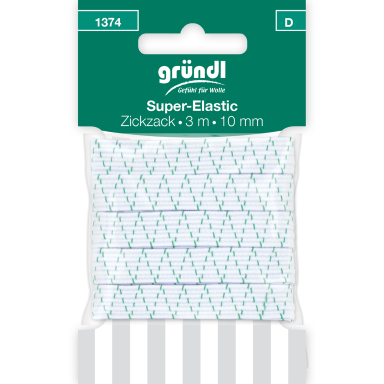 Gründl Super-Elastic Zickzack 10mm x 3m weiß