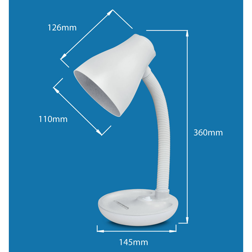 ELD114W Tischleuchte E27 – Weiss
