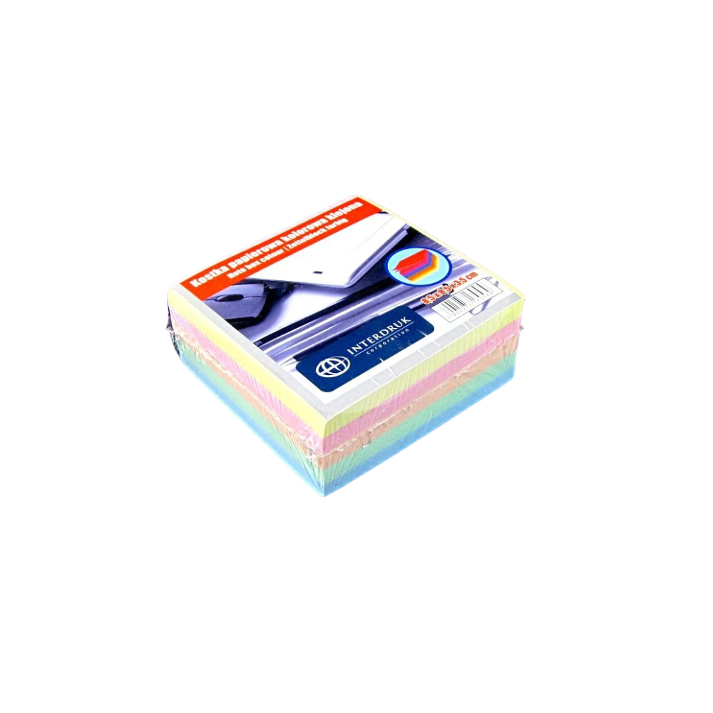 Bunter Papierwürfel - 8,5x8,5x3,5cm