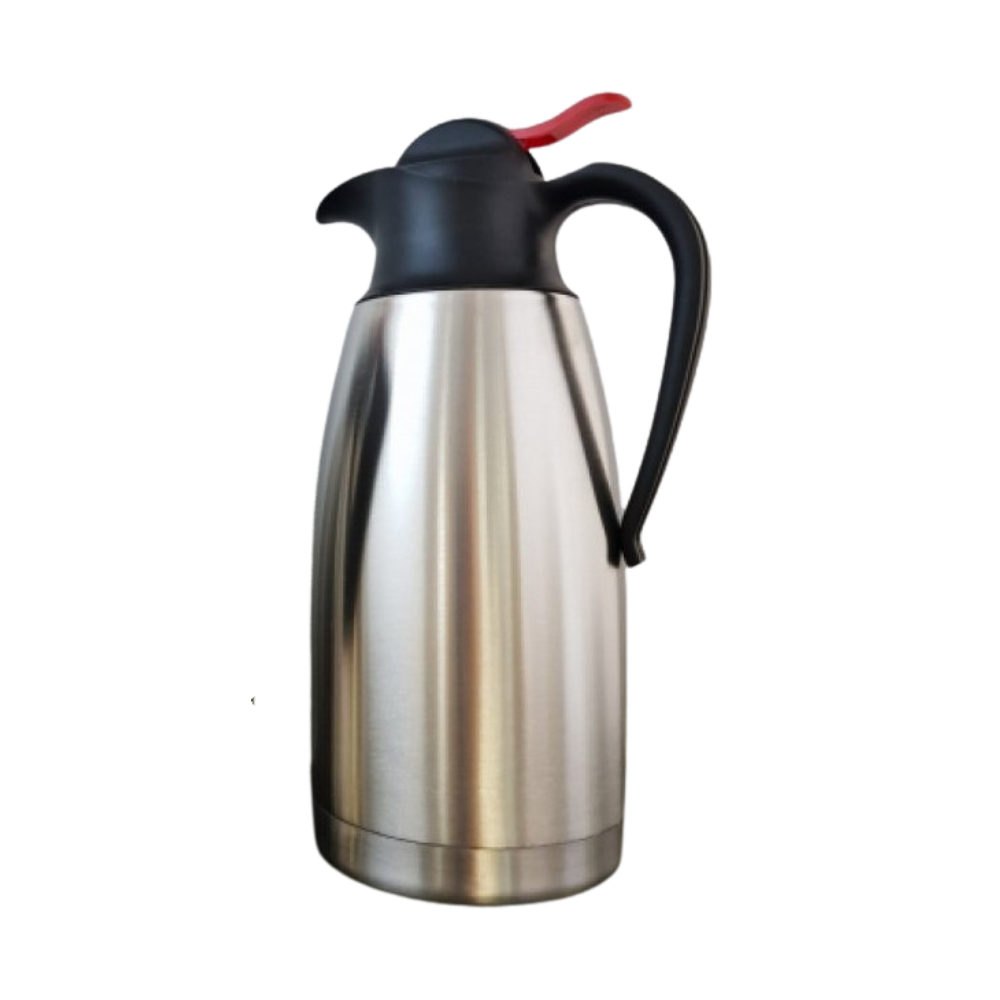Edelstahl Thermoskanne mit Knopf - 1,2 Liter