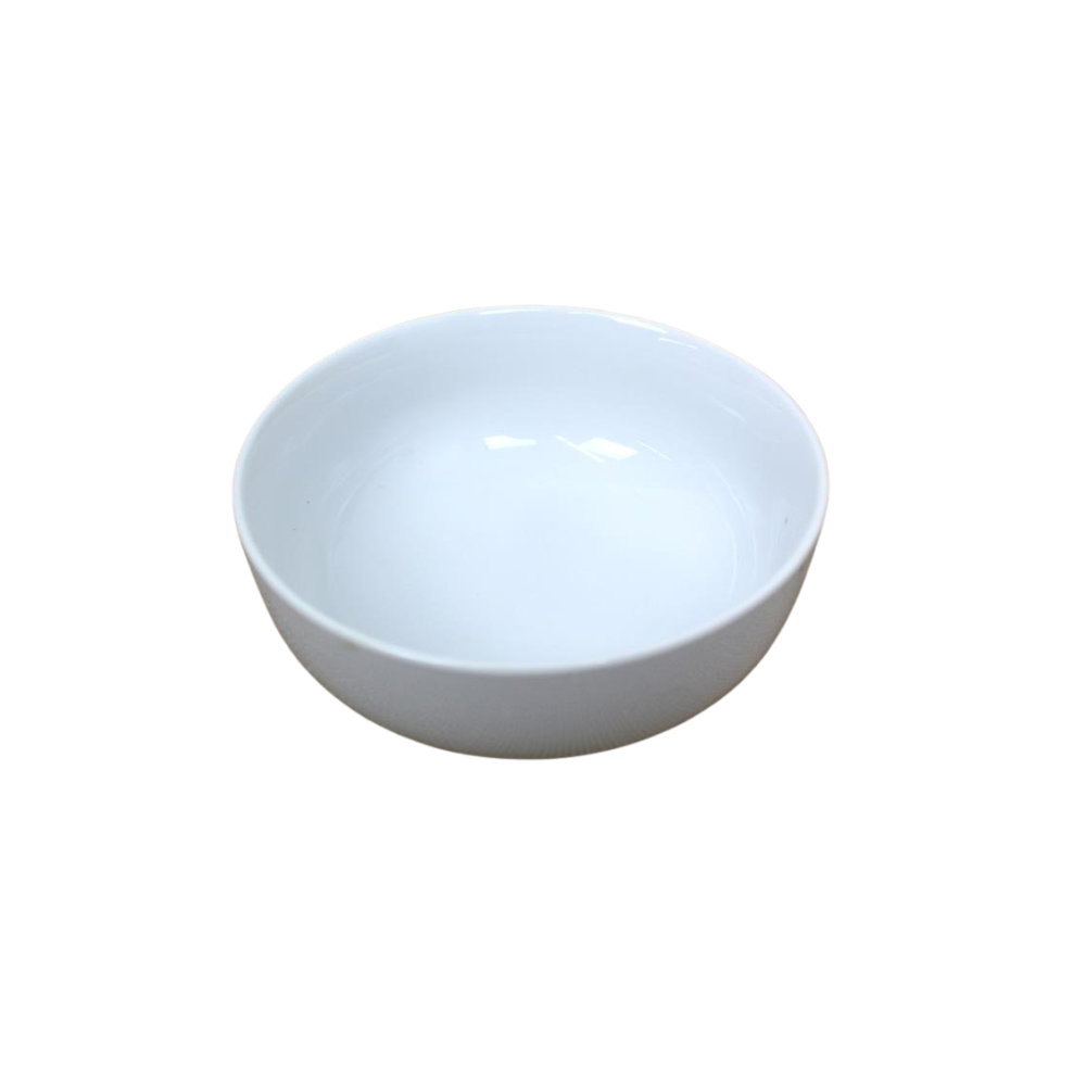 Schüssel aus Keramik, weiß, glatt – 16x6cm