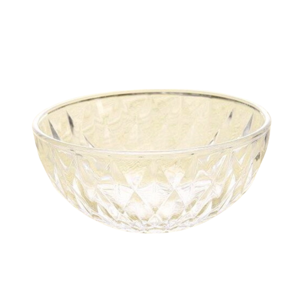 Glasschale mit Rautenmuster – 12x5,5cm