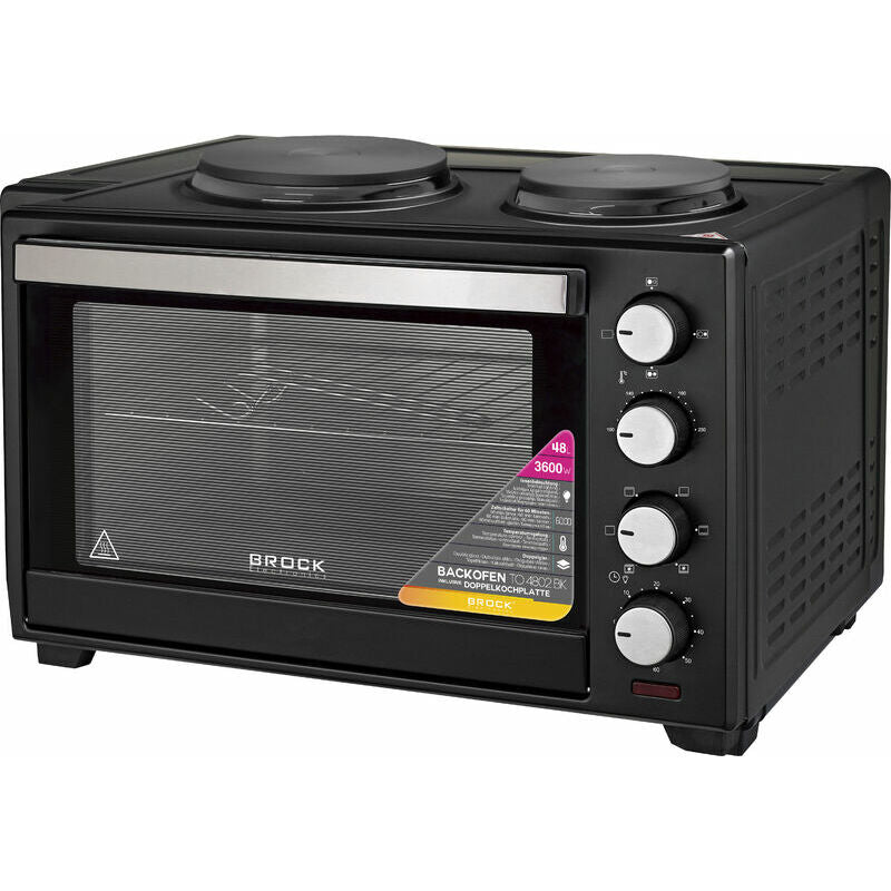 TO 4802 BK Backofen mit Kochplatten 48L