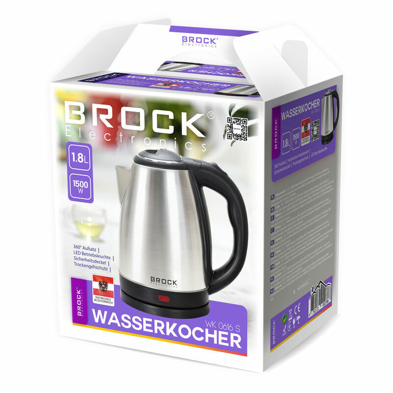 WK 0616 S Wasserkocher Edelstahl 1,8L