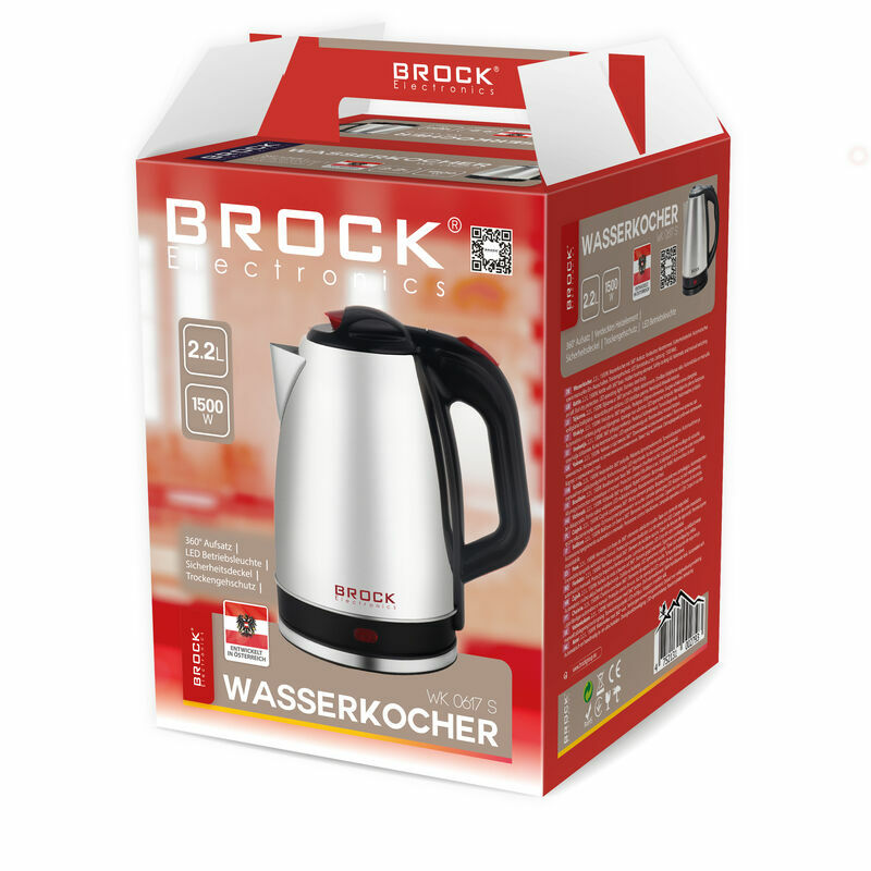 WK 0617 S Wasserkocher Edelstahl 2,2 L
