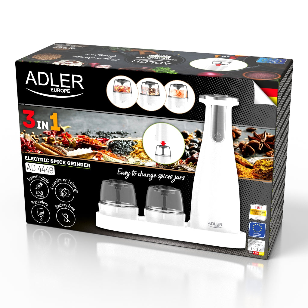 AD 4449w Elektrische Pfeffer-/Salzmühle