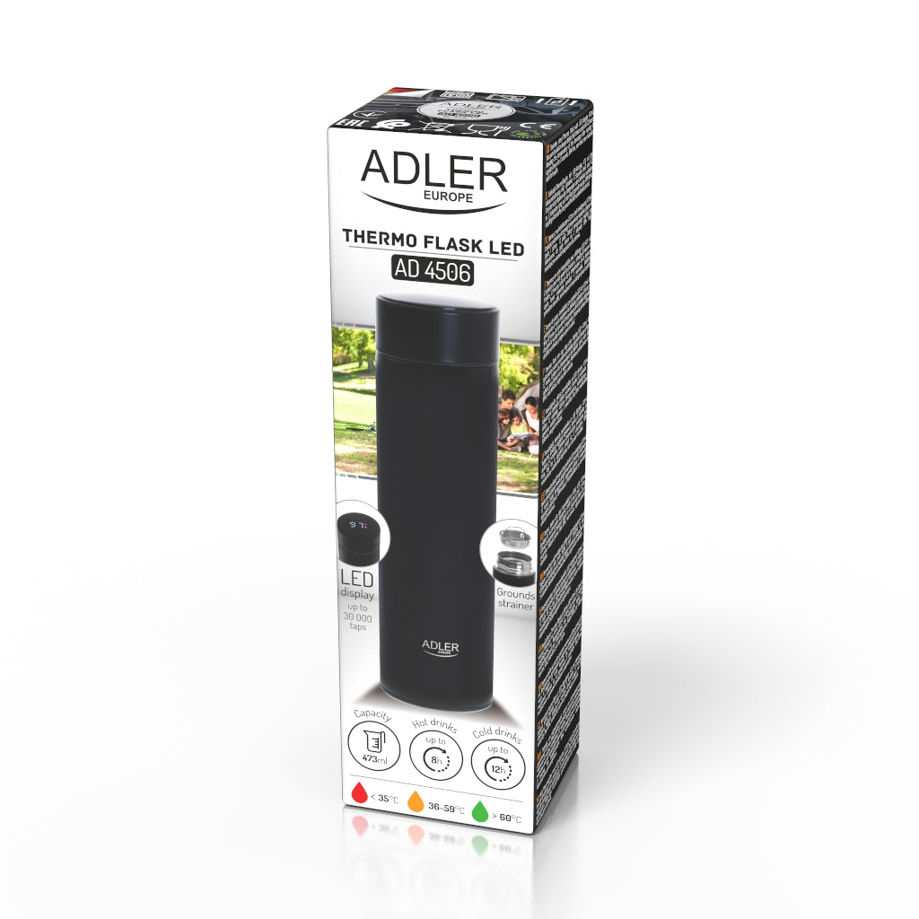 AD 4506 bk Thermobecher mit LED-Anzeige – 473ml