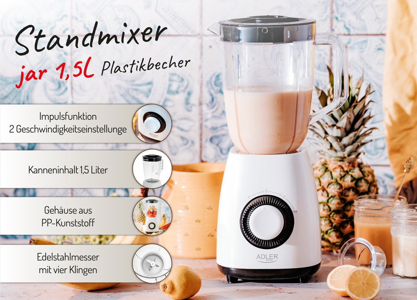 AD 4085 Standmixer 1000W