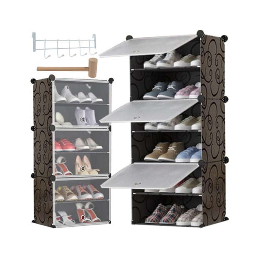 Modulares Schuhregal - 6 Ebenen