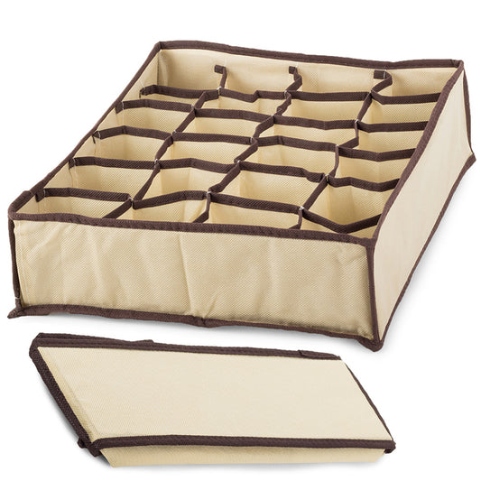 Unterwäsche-Organizer, Sockenschublade, beige, 24 Stück