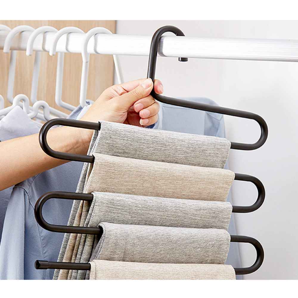 Hosenbügel für Garderobe 5 Paar massiv