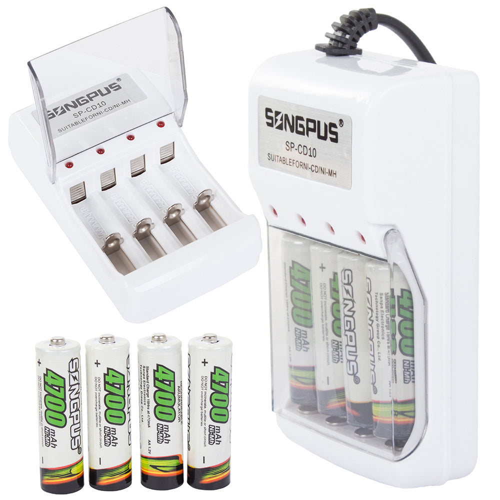Batterieladegerät inkl. 4X AAA Akkubatterie
