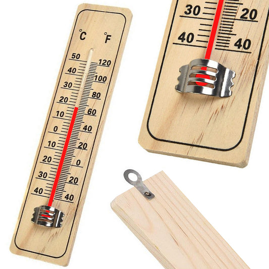 Holzhausthermometer für Außen- und Innenbereich