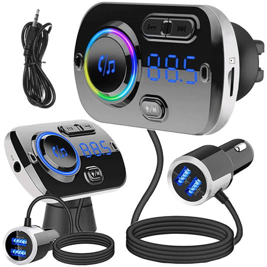 Bluetooth USB 5.0 Multifunktions-FM-Transmitter 8in1