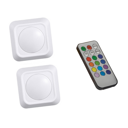 2er Set RGB-LED-Nachtlicht inkl. Fernbedienung