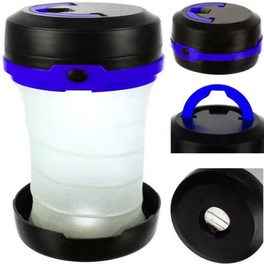 2in1 faltbare Campinglampe – blau