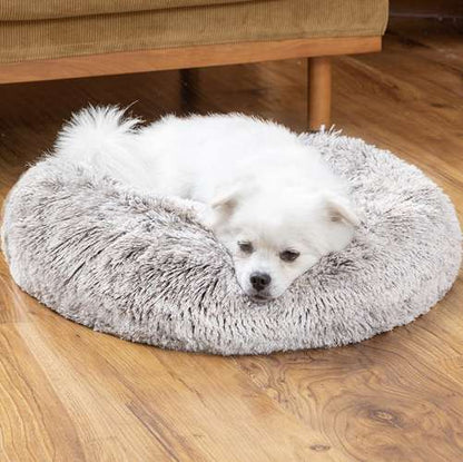 Haariges Hundebett 60 cm – grau