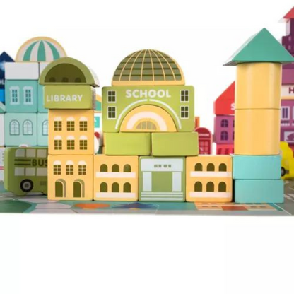 Holzklötze - Stadt 100 Stk.