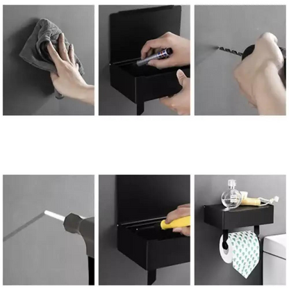Toilettenpapierhalter mit Ablage