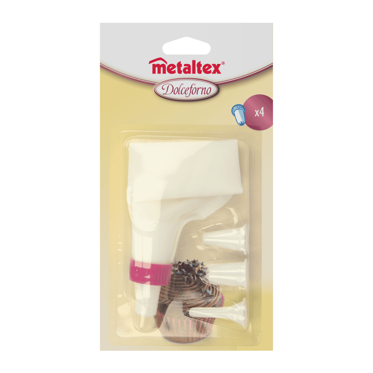 Metaltex  Spritzbeutel mit 4 Tüllen