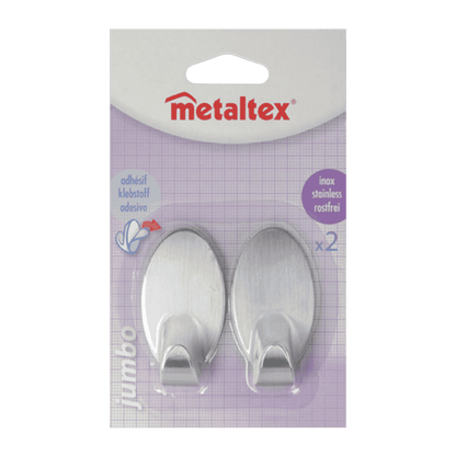 Metaltex Hafthaken Jumbo 2er Set, Inox