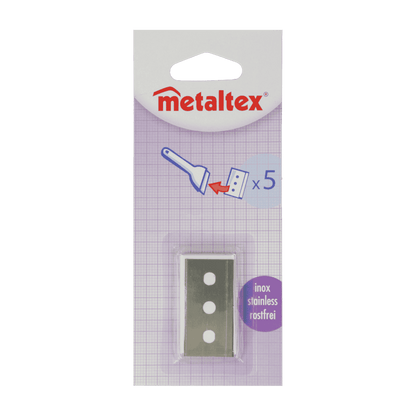 Metaltex 5 Stk Ersatzklingen für Ceranfeldschaber Inox