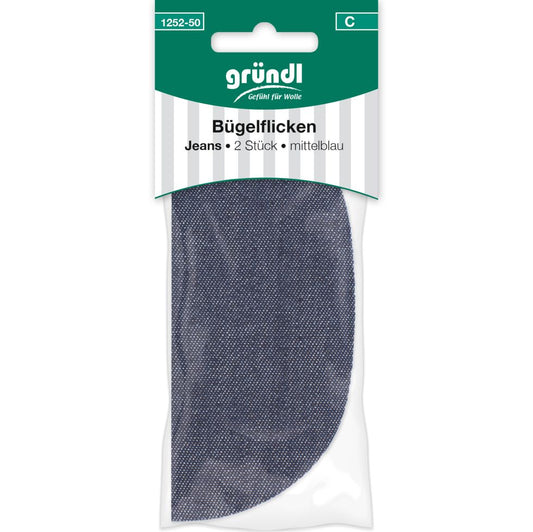 Gründl Bügelflicken Jeans mittelblau