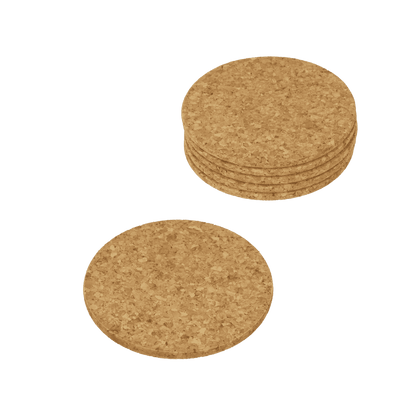Metaltex  Kork-Glasuntersetzer Ø 9 cm 6er-Set