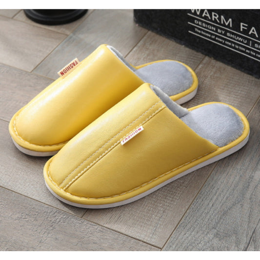 Damen Hausschuhe Leder Gelb 38-39 - 1 Paar