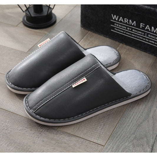 Herren Hausschuhe Leder Graphit 42-43 - 1 Paar