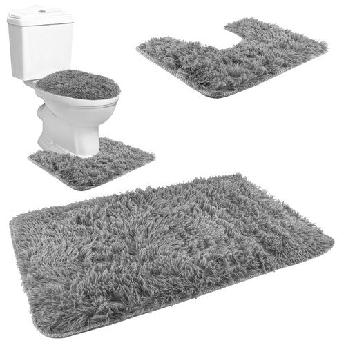 Badvorleger 3er Set – grau