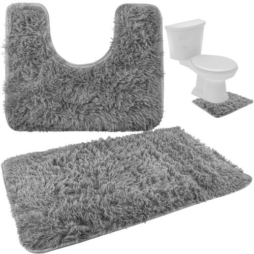 Badvorleger 3er Set – grau