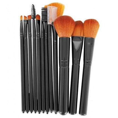 Schminkpinsel 12er Set - schwarz