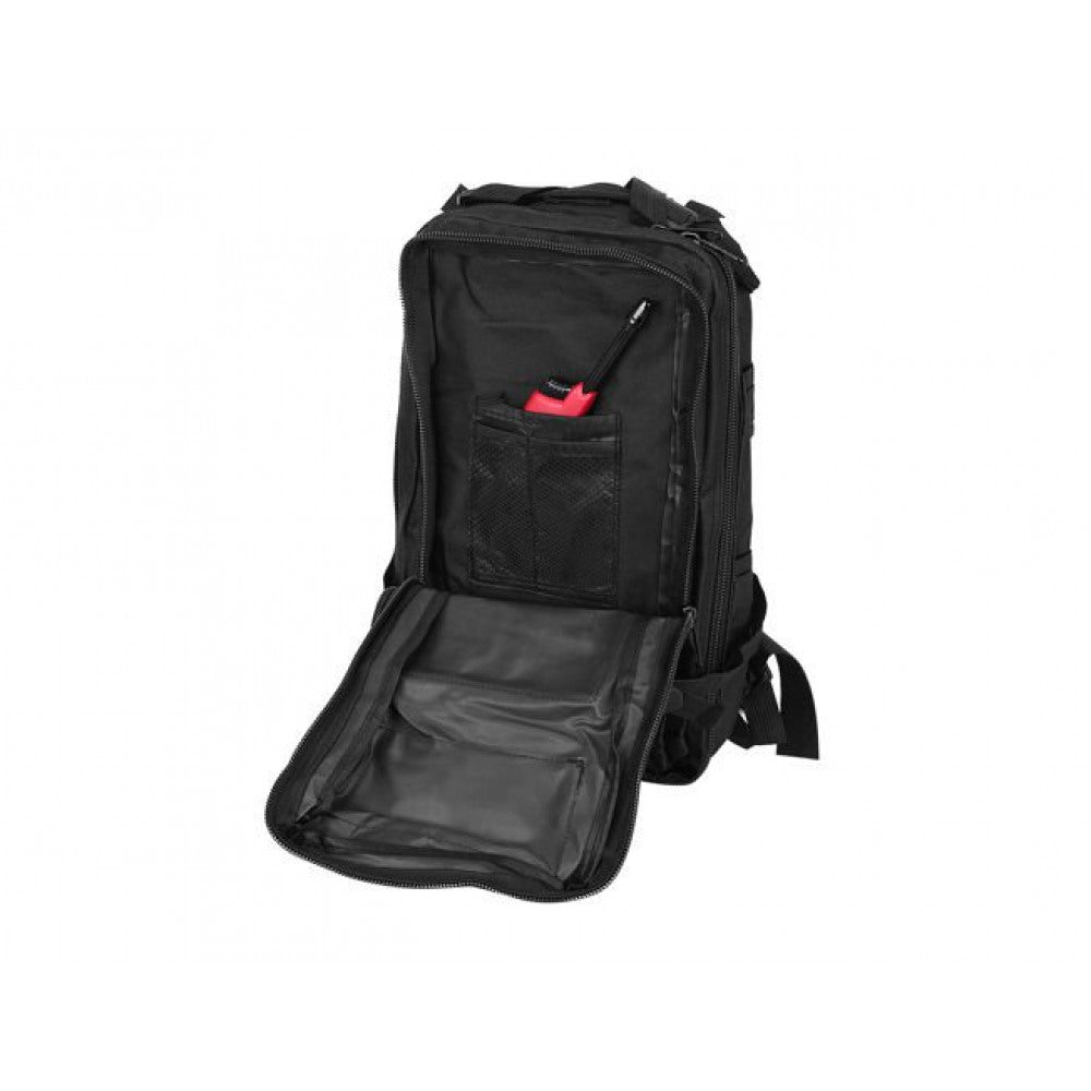 Schwarzer Militärrucksack 44x28x16cm