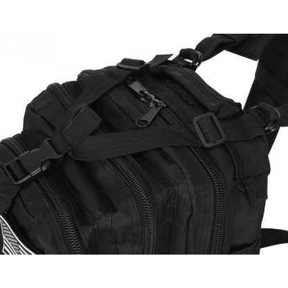 Schwarzer Militärrucksack 44x28x16cm