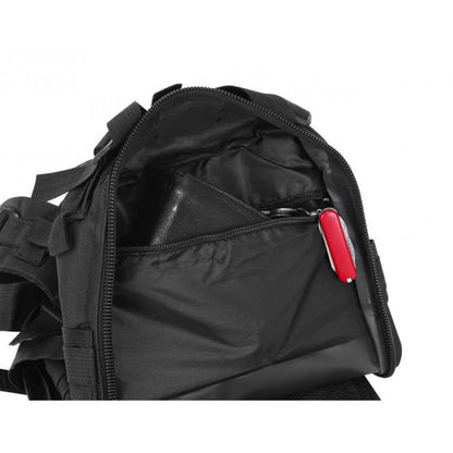 Schwarzer Militärrucksack 44x28x16cm
