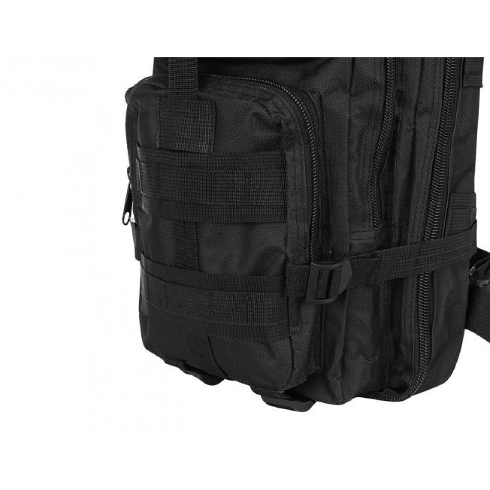 Schwarzer Militärrucksack 44x28x16cm