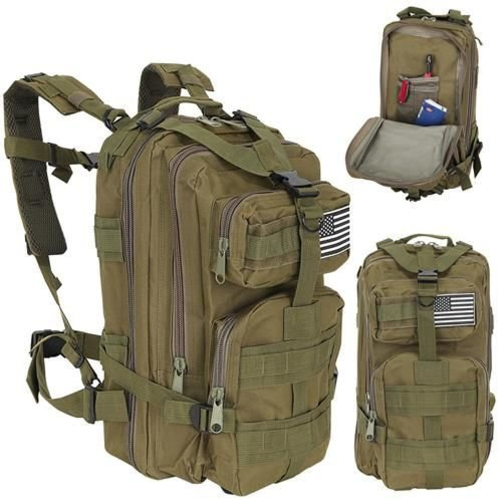 Grüner Militärrucksack 45x29x20cm