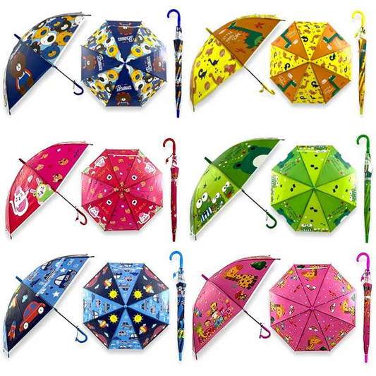 Kinderschirm 86 cm mit Pfeife - versch. Muster