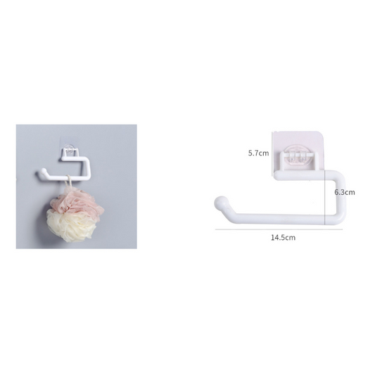 Selbstklebender Toilettenpapierhalter, WEISS 14,5 cm