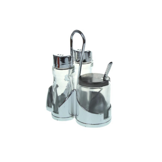 3-Teiliges Tischset Salz/Pfeffer/ÖL aus Glas